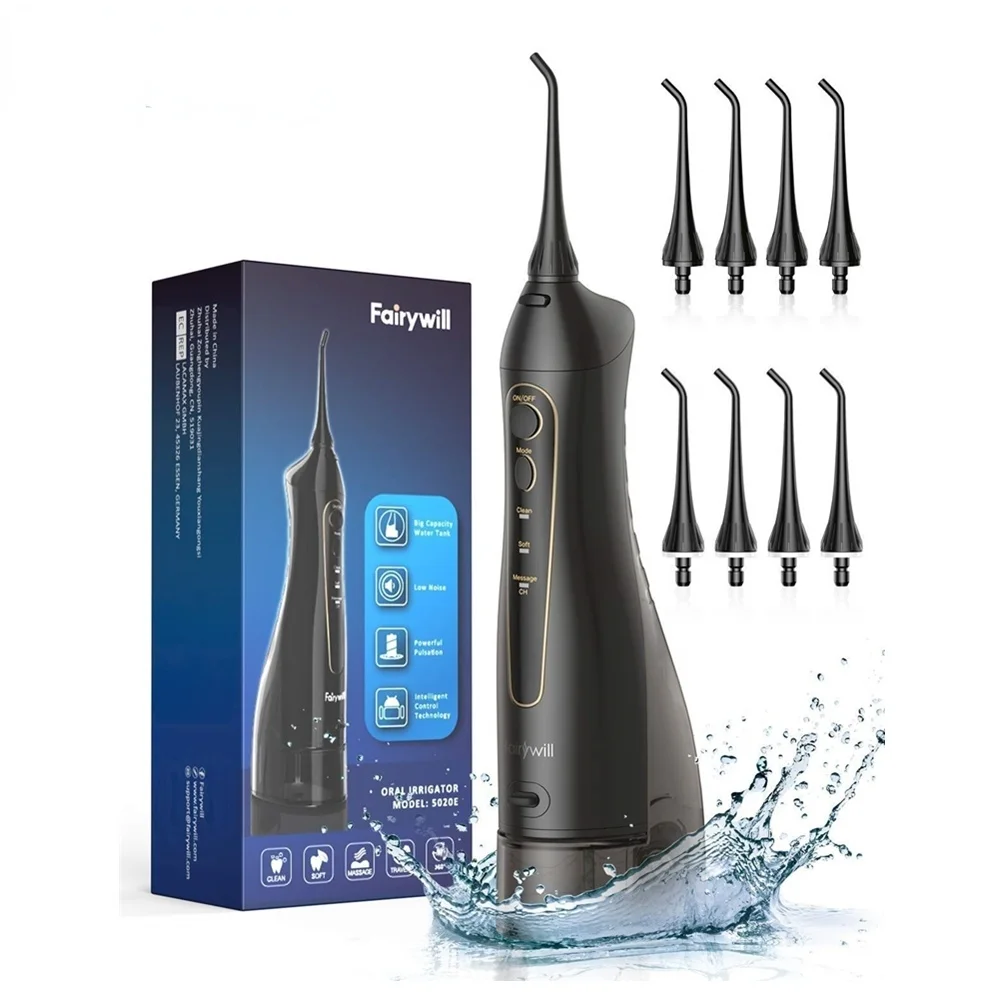 

Fairywill Electric Sonic Toothbrush & Water Flosser USB Charge Waterproof 5 Modes 3 Brush Heads Toothbrushes Teeth Cleaner