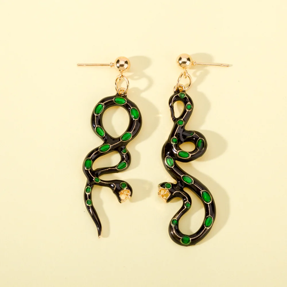 

Fashion Asymmetry Long Snake Earring Unusual Dangle Earings for Women Vintage Personality Animal Female Jewelry Factory Outlet
