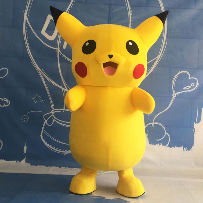 Покемон талисман PIKACHU костюм нарядное платье наряд на Хэллоуин Карнавальный Аниме Покемон классический мультфильм для взрослых милые трусы с рисунками для детей, детские костюмы