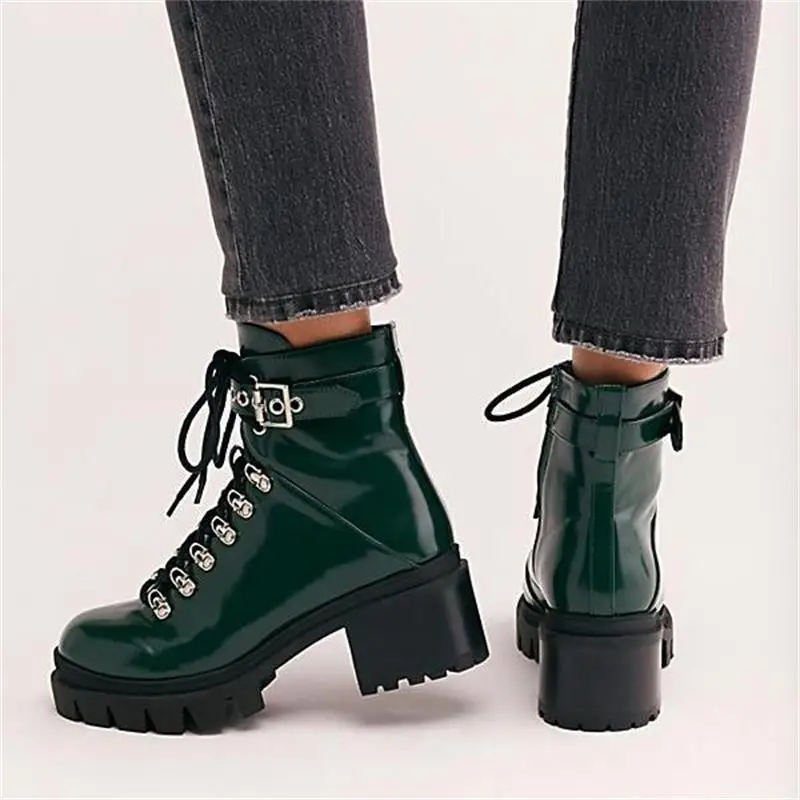 Женские мотоциклетные ботинки DAHOOD осенняя Боевая обувь из искусственной кожи с