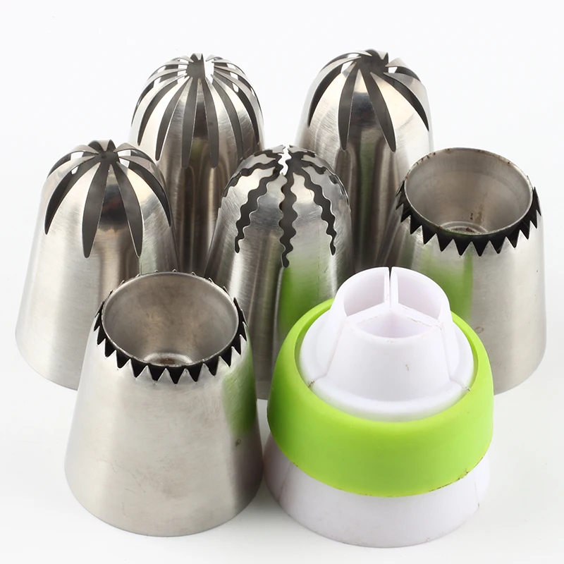 4 шт Большой размер розы из нержавеющей стали глазурь сопла трубопроводы +