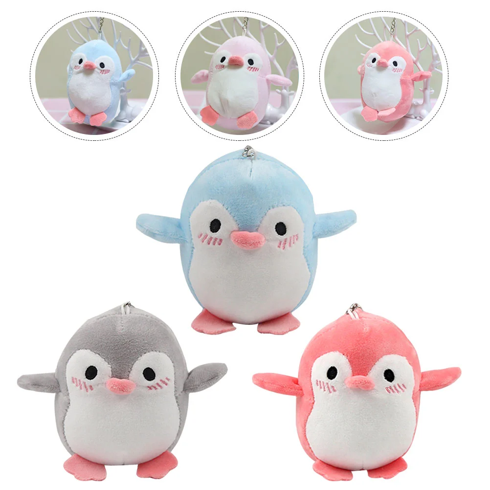 

3Pcs Penguin Keychain Hanging Pendants Adorable Bag Pendant Random Color