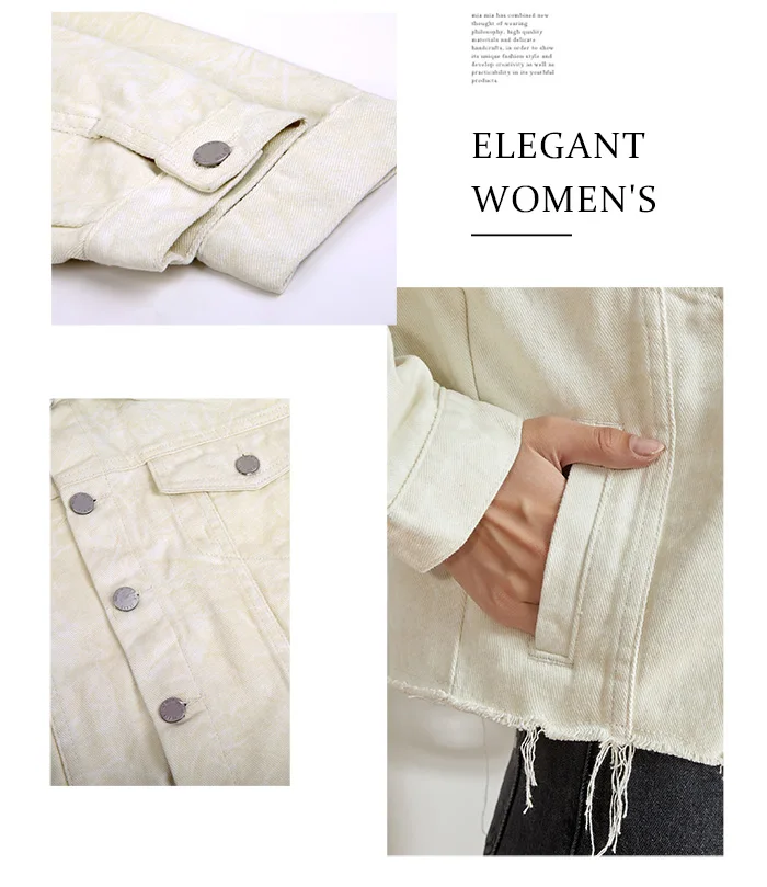 Женская короткая джинсовая куртка LEIJIJEANS, модная белая повседневная молодежная куртка из денима, новая популярная модель большого размера