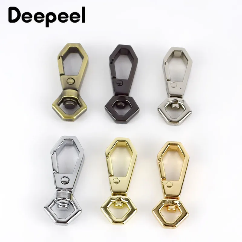 

10pcs Deepeel 7mm Metal Buckles for Bags Collar Lobster Clasps Swivel Snap Hooks DIY Handbag Strap Chains Connection Hardware