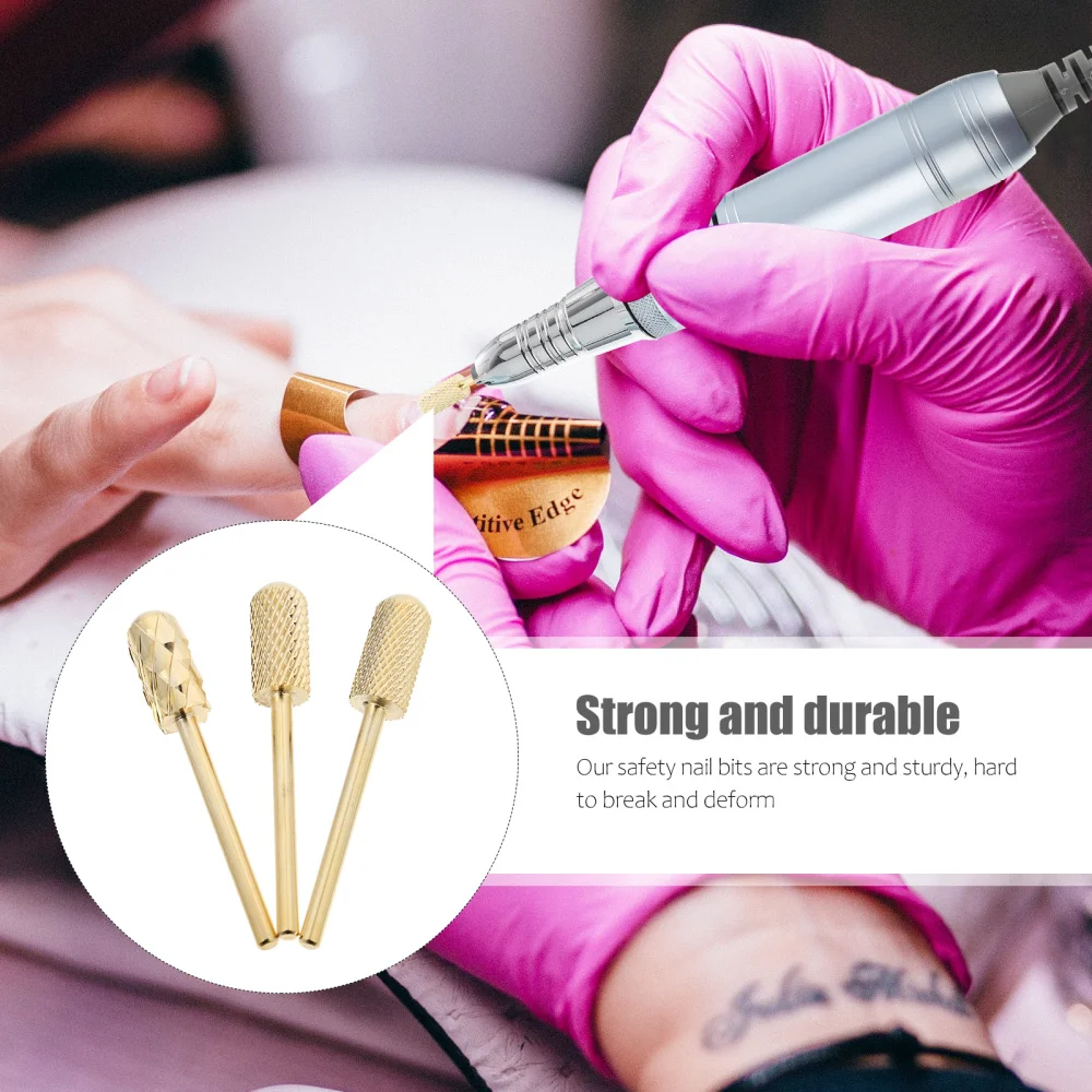 

3Pcs Nail Drill Bits Manicure Nail File Bits for Acrylic Nails Removal