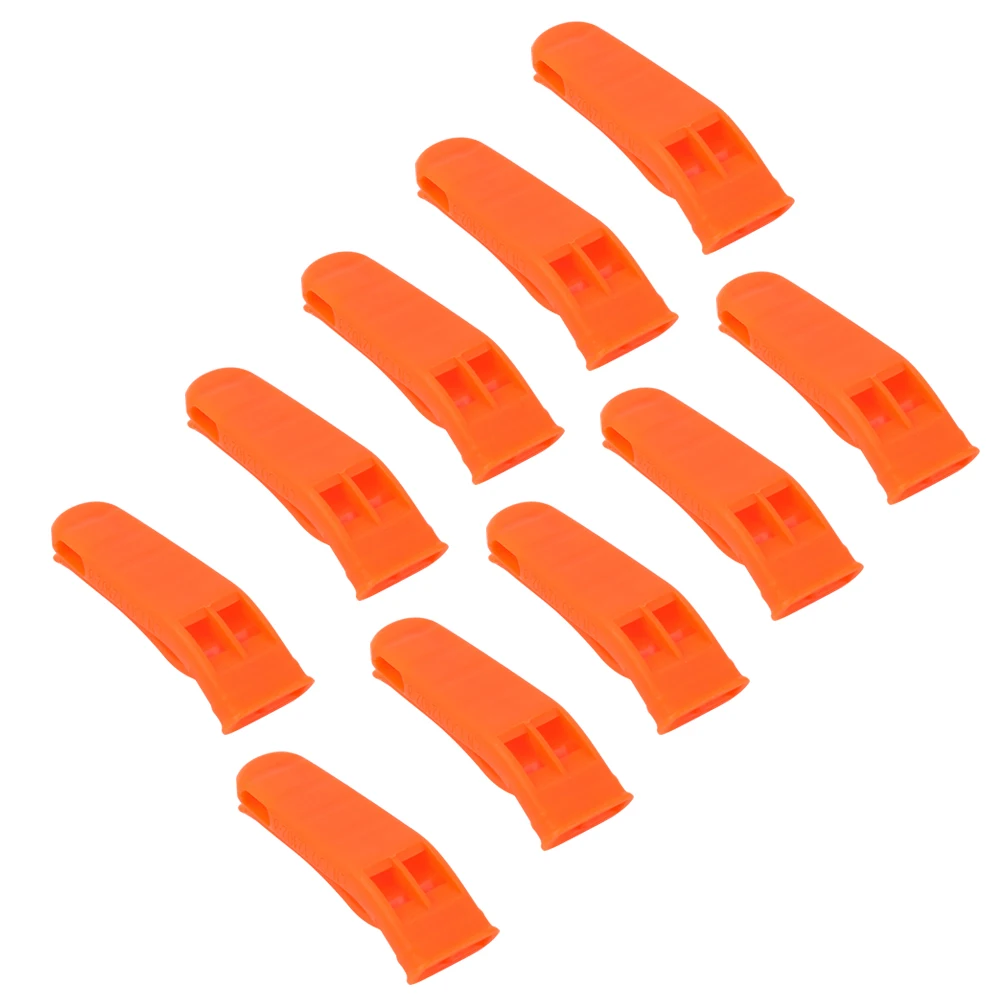 

10 шт. свисток для выживания на открытом воздухе, походный спасательный портативный пластиковый свисток для кемпинга, кемпинга, спасательны...