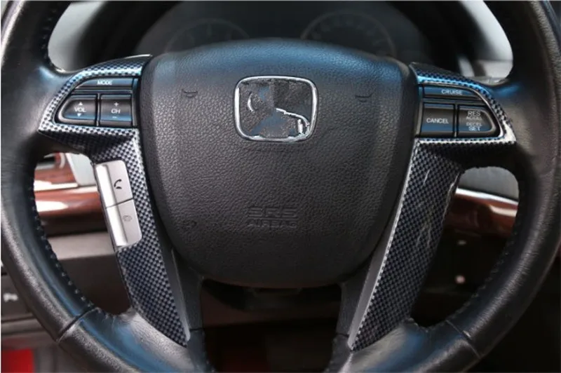 Для Honda Accord 8th 2008-2013 ABS углеродного волокна Цвет чехол рулевого колеса автомобиля