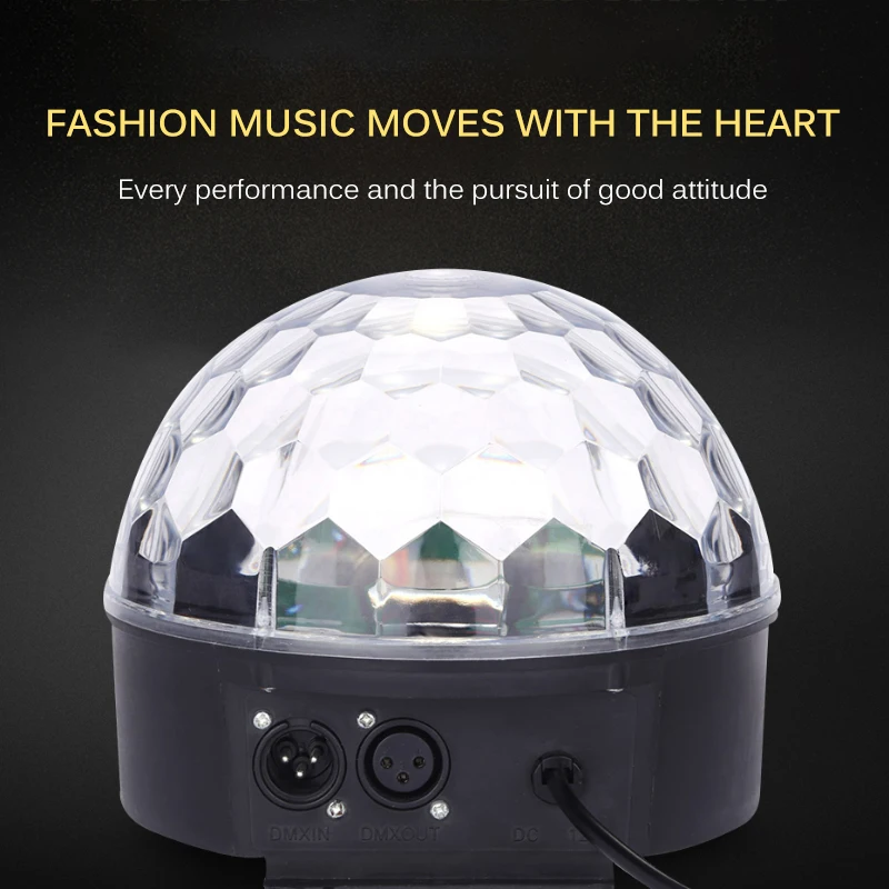 9 видов цветов RGB звуковой активированный диско-шар светодиодный сценический