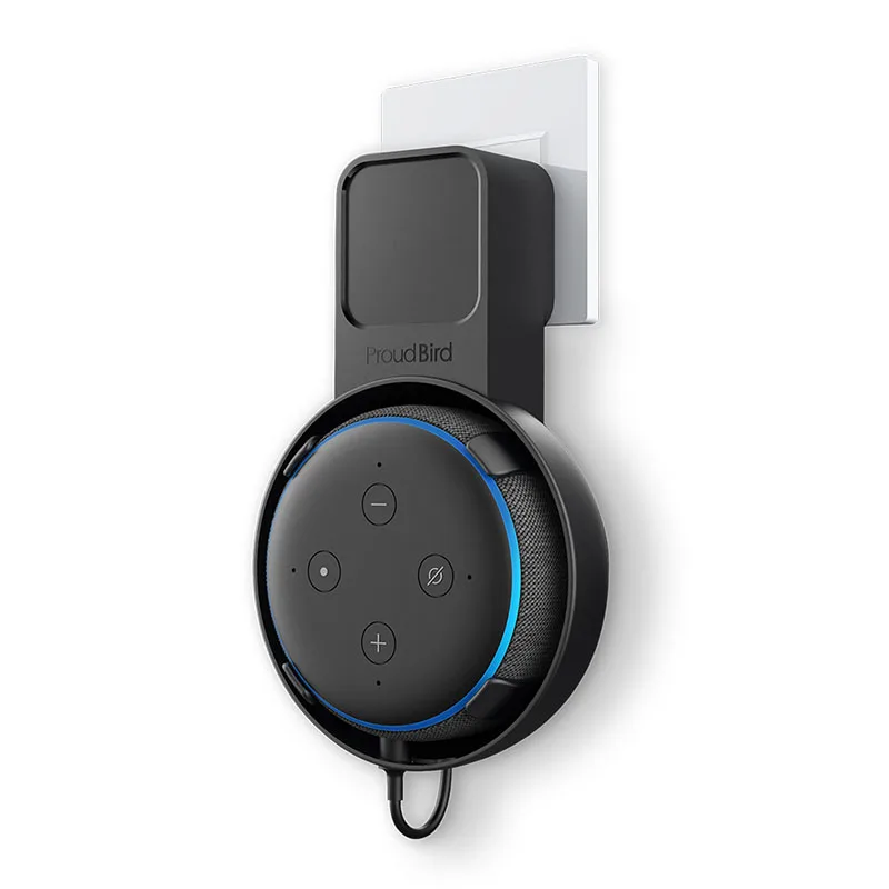 Black GGMM розетка настенная Подставка-вешалка для Amazon Alexa Echo Dot 3rd Gen работает с Amazon Echo Dot 3, чехол-держатель для спальни - Цвет: Black
