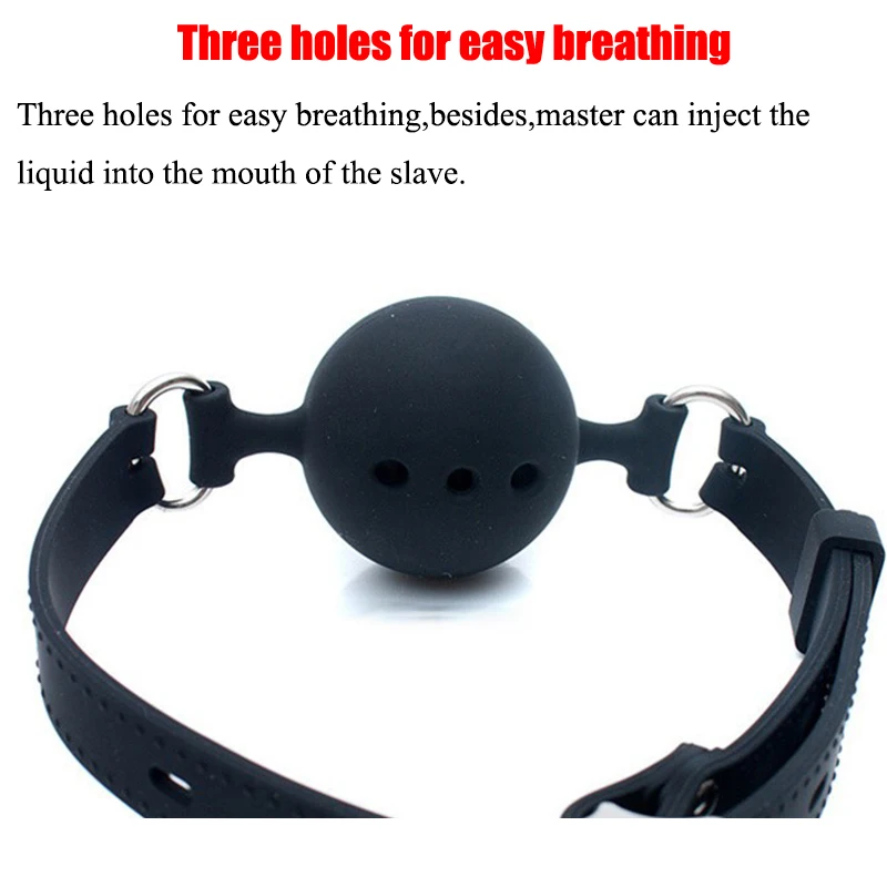 Полностью силиконовый зажим с открытым ртом дышащий шариковый ремешок для