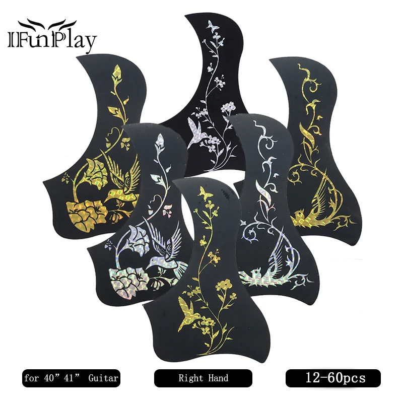 12 шт. Акустическая гитара Палочки гвардии птица Стиль DIY самоклеящаяся целлулоид