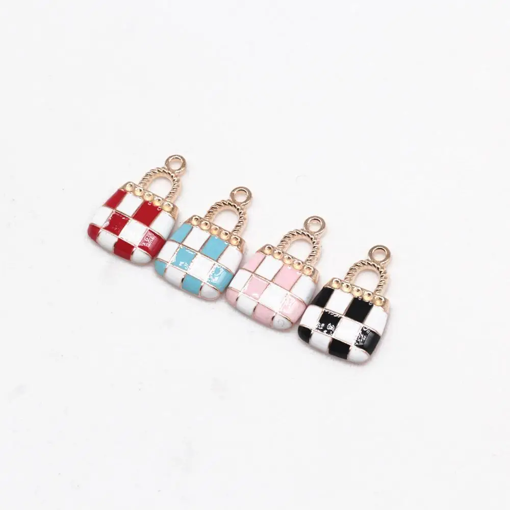 10pcs New drop oil black blue pink handbag alloy pendant jewelry accessories earrings headdress | Украшения и аксессуары