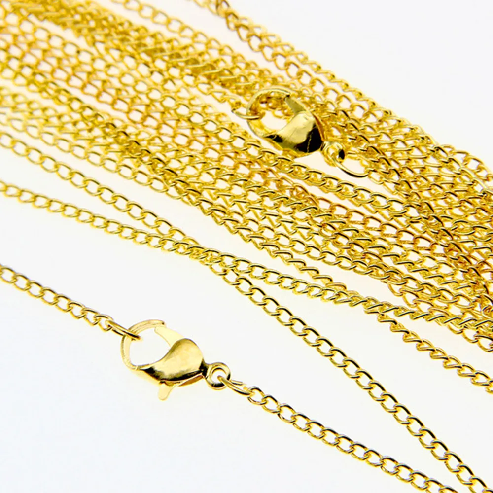 Цепочка с застежкой Посеребренная/позолоченная 50 шт./партия 22 дюйма 2