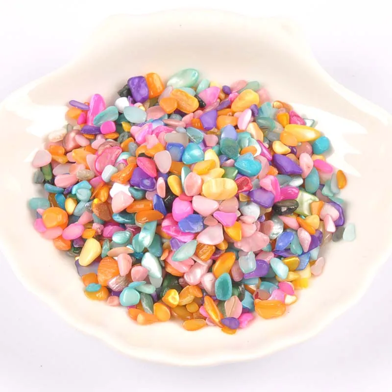 

20g Blend color Smooth fragment Beads Natural Shell Bead for Hand decorated home furnishings and aquarium accessories TRS0433