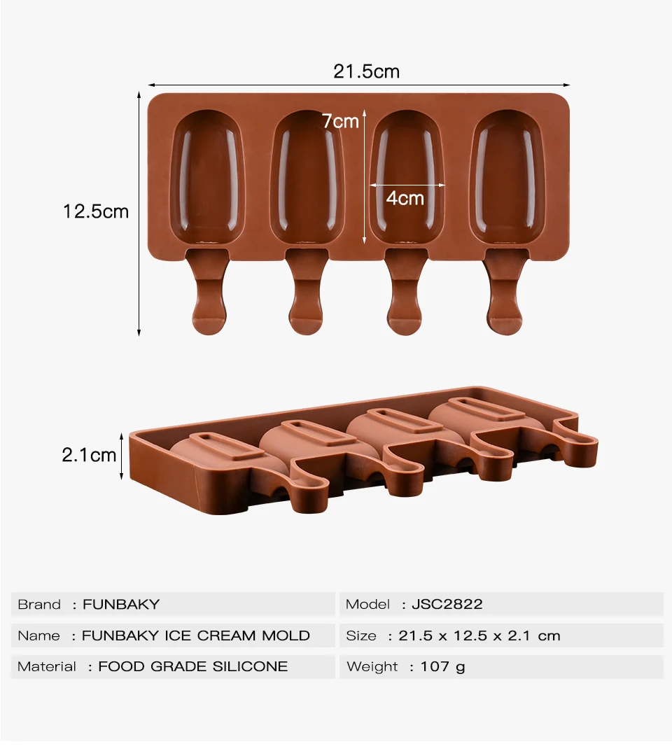 SJ 4 силиконовые полости для заморозки мороженого candy bar инструмент для изготовления сока лоток для мороженого на палочке Дети Поп-производитель кубиков Ice формы для мороженого плесень