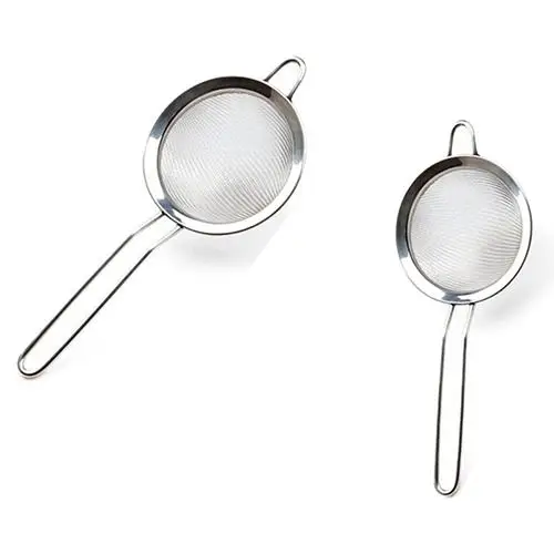 Сито для муки из проволоки сито нержавеющей стали с длинной ручкой двухслойный