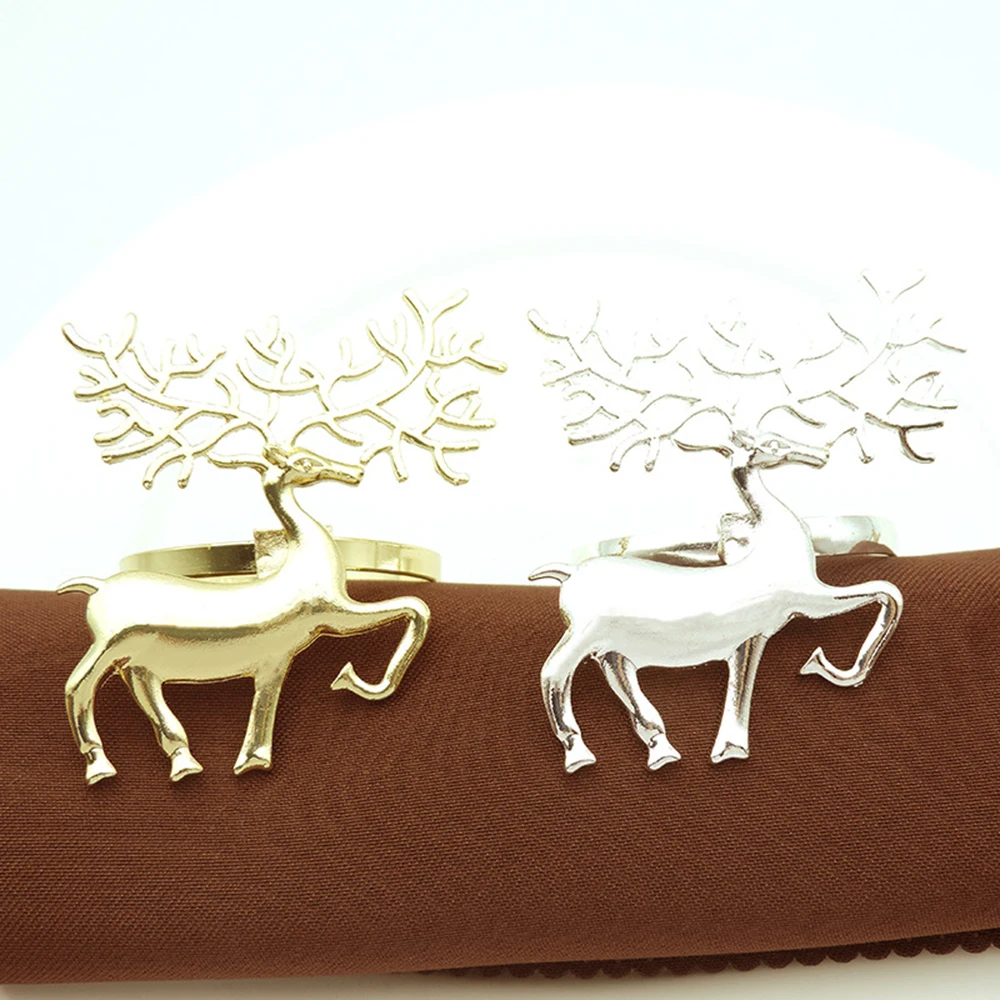 6 шт./компл. милые Золотой немного в виде оленьих рогов и Western Еда Полотенца Пряжка