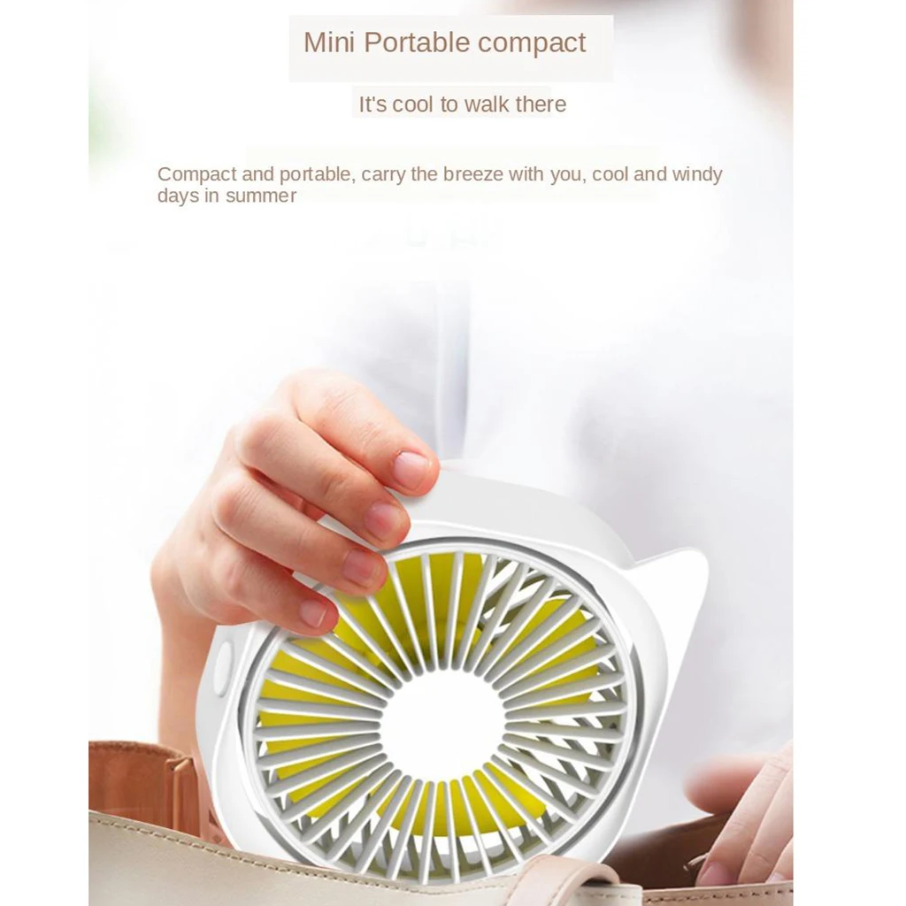 

USB Mini Desktop Fan 360 Degrees Portable Electric Fan 3 Wind Speed Adjustable Personal Electric Cooling Fan Office Household