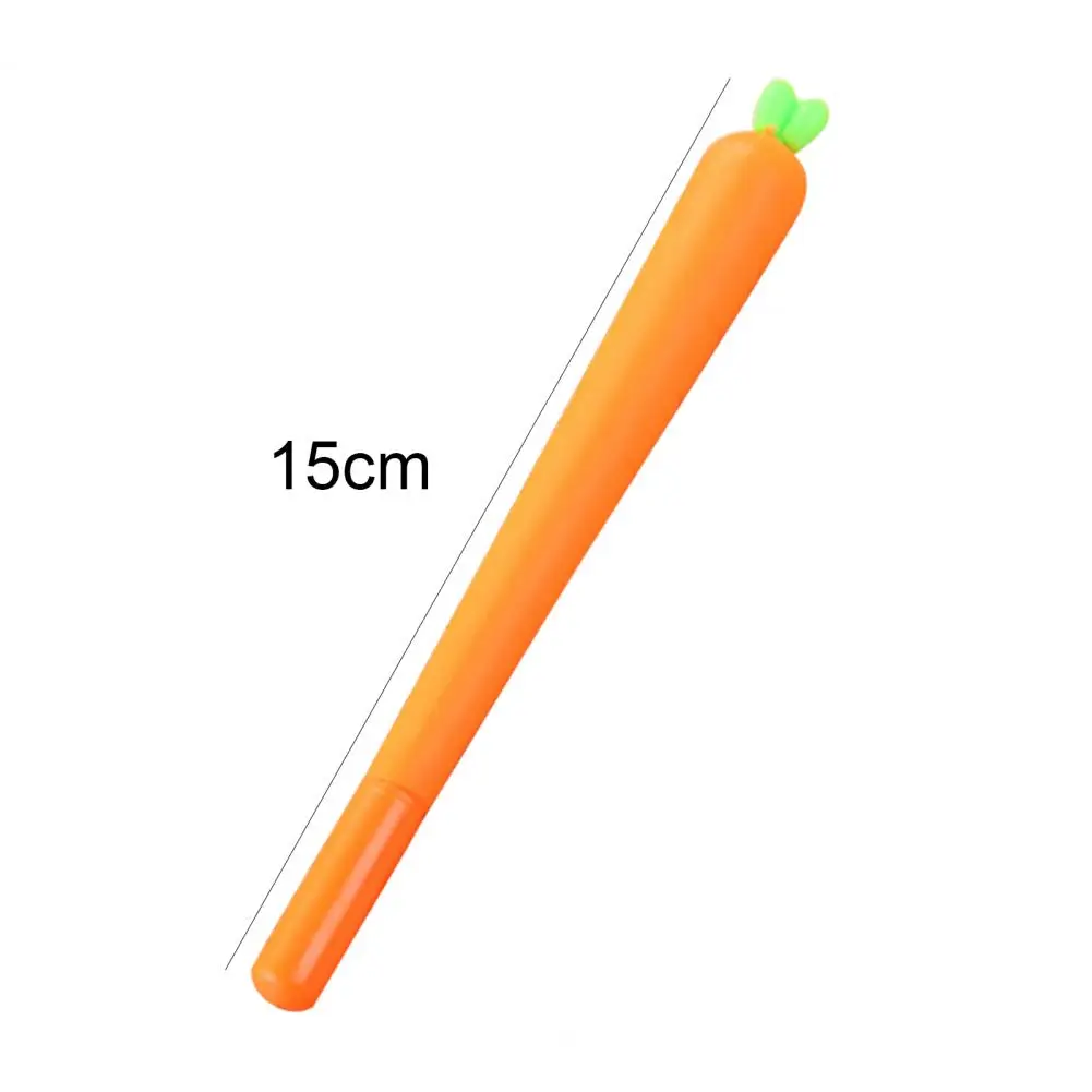 

1 pcs Creative Cartoon Simulation Carrot Neutral Pen lovely Learn Stationery Waterborne Needle Tube Black Office signature Pen