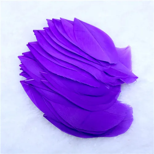 Purple 50 шт в наборе, 5-8 см натуральный красочные гусиное перо для украшение ручной работы для изготовления Свадебная вечеринка Декор Аксессуары Свадебные украшения - Цвет: Purple