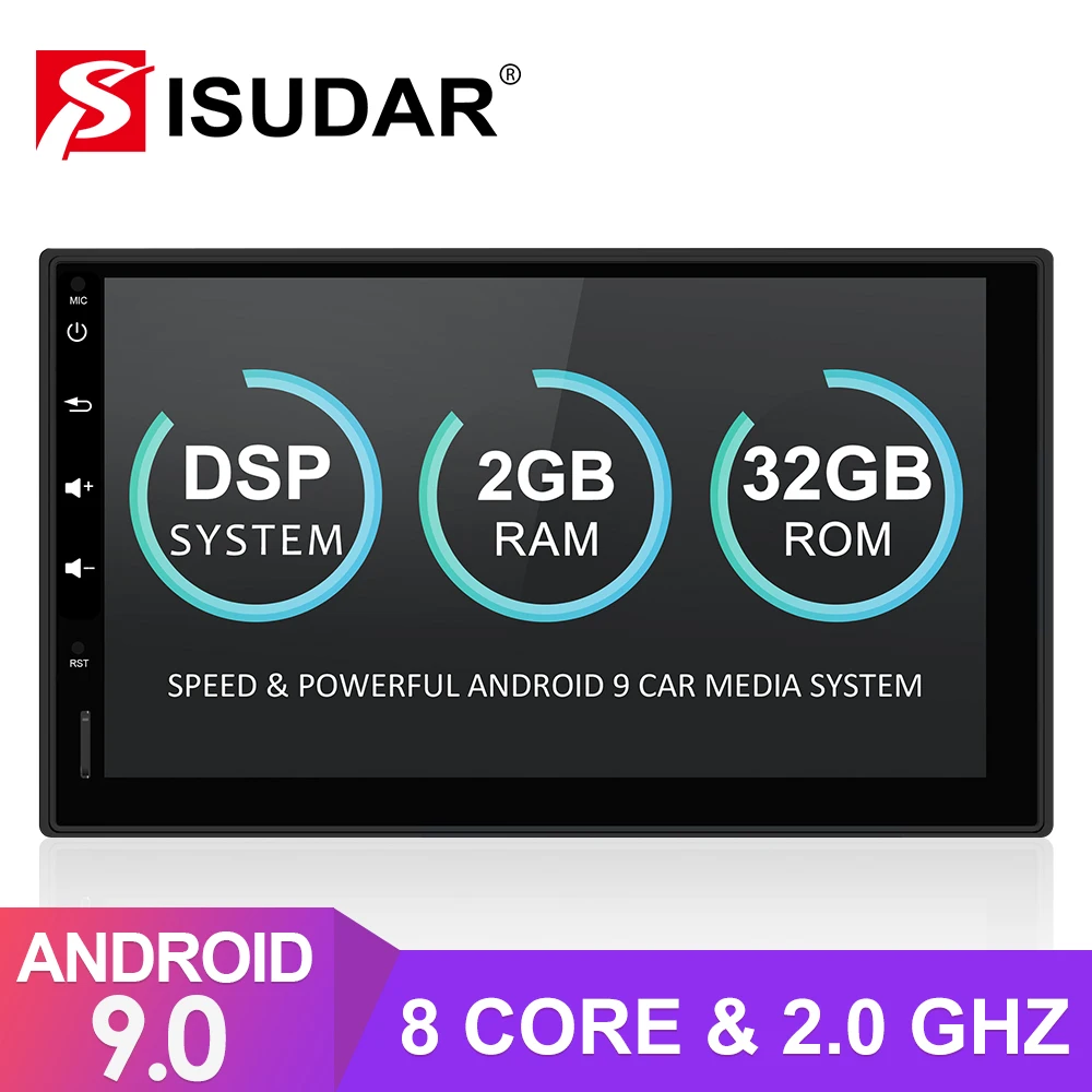 Автомагнитола Isudar универсальная 2 Din на Android 9 для Nissan/Xtrail/Tiida/Hyundai/KIA мультимедийное