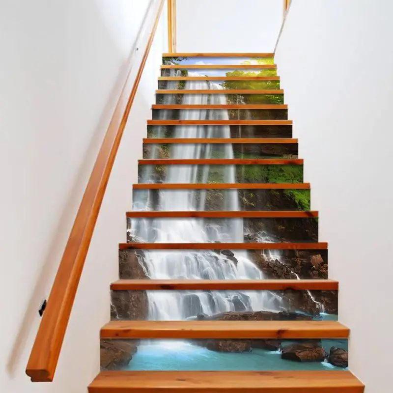 13 шт./компл. 3D наклейки для лестницы водонепроницаемые съемные самоклеящиеся DIY