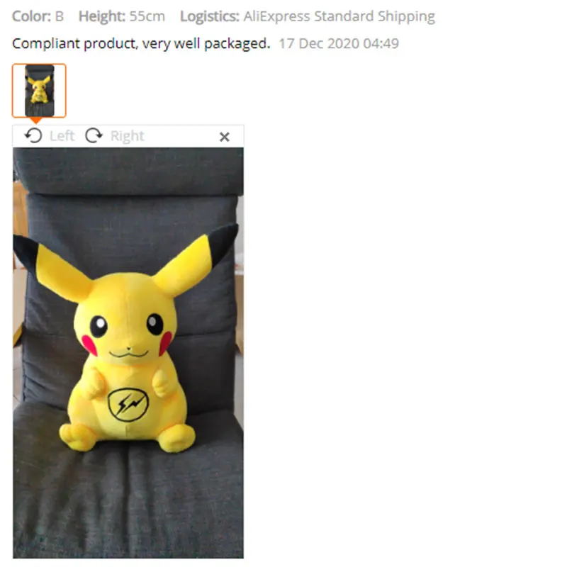 

Japan Large Dark animal Plush Toy Soft Lightning PikaghNing Doll Collection Anime Toys Kid Stuffed Toys Children New Year's Gift