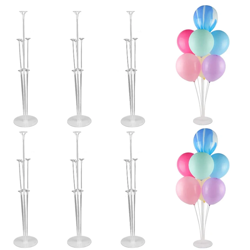 

6Pack 7 In 1 Ballon Column Stick Holder Balloon Stand Rack Birthday Party Wedding Deco party decoration balloons