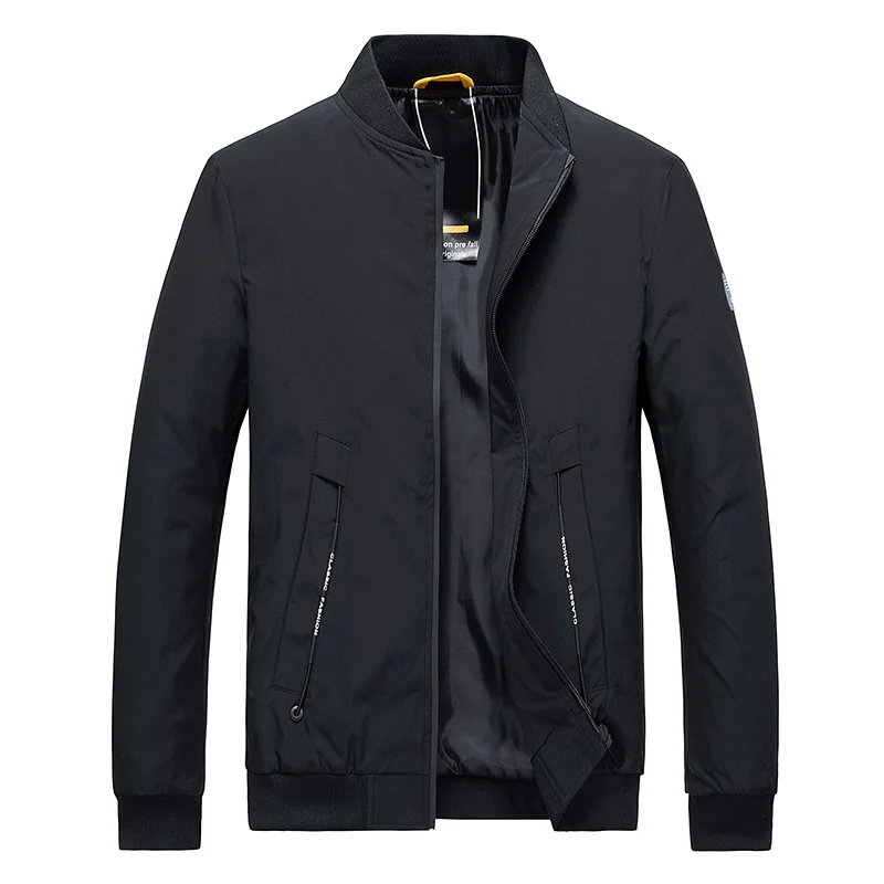 Куртка мужская повседневная однотонная Модная тонкая куртка в английском стиле