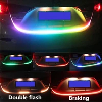 car rear trunk tail light 1 2m colorful dynamic reverse 12v strip signal hot warning auto led lamp brake additional follow y7g1