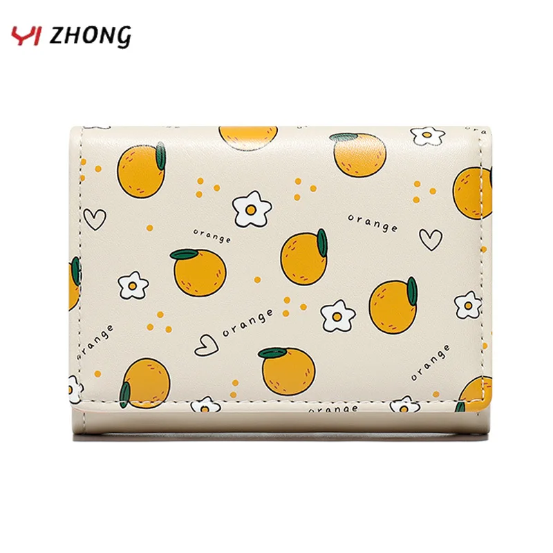 

YIZHONG Creative Fruit Short Purses and Hangbags for Women Luxury Card Holder Kids Wallets Students Small Purse Bolsa Feminina
