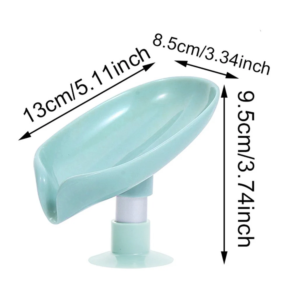 1Pcs Soap Dish Drain Holder For Bathroom Shower Portable Leaf Plastic Sponge Tray Kitchen Tool | Дом и сад