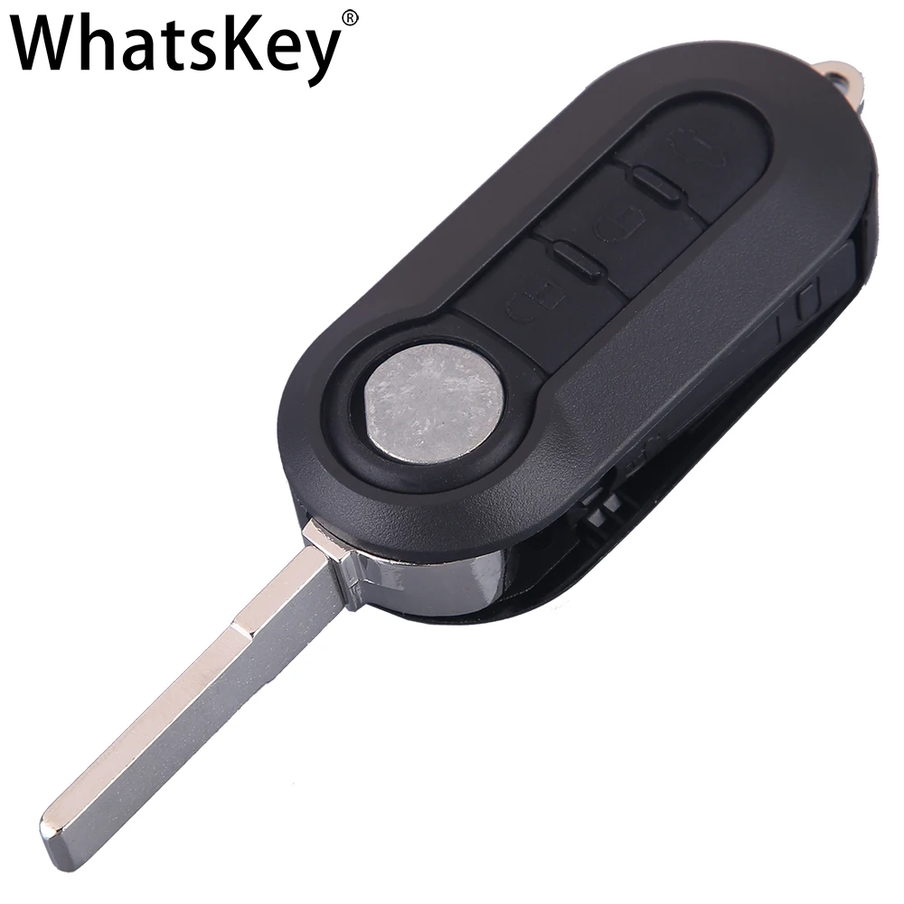 Запасной чехол для автомобильного ключа с тремя кнопками WhatsKey Fiat 500 Punto Ducato Bravo Panda