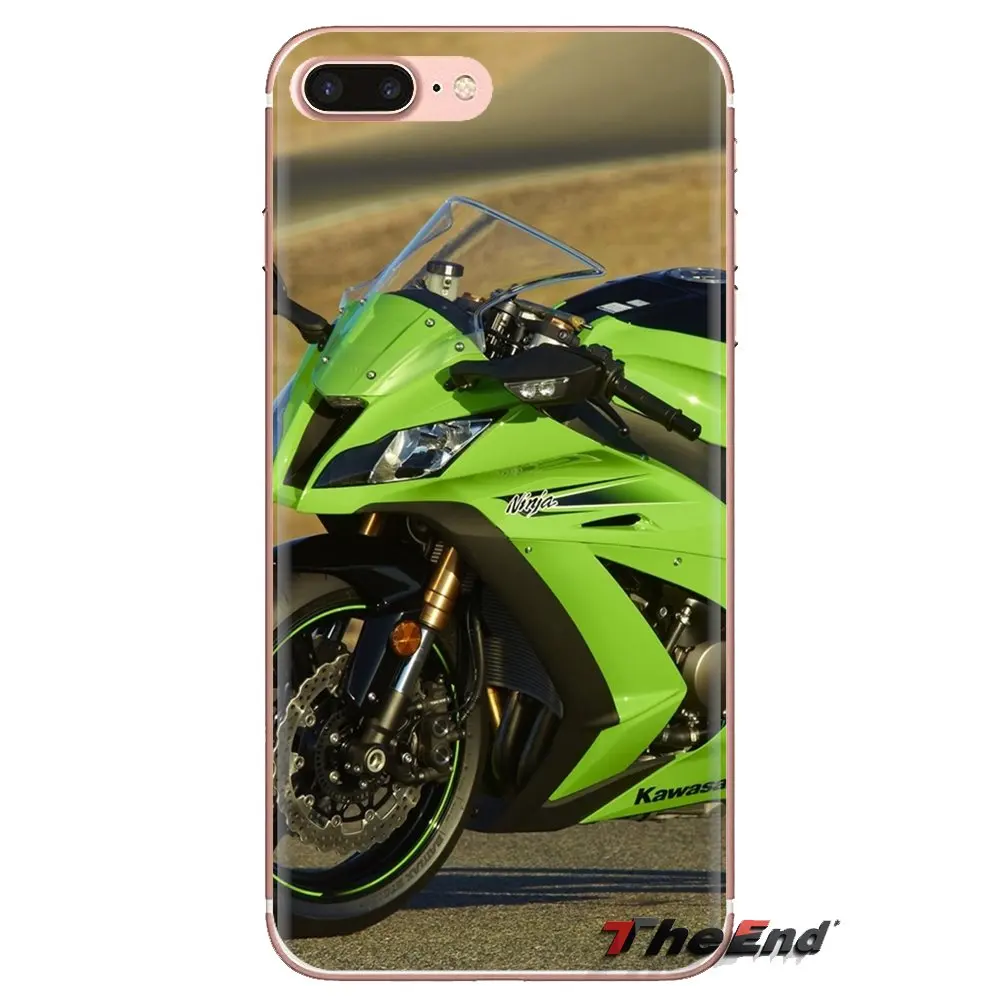 Прозрачный мягкий чехол Чехлы на мотоцикле Kawasaki для samsung Galaxy S3 S4 S5 мини S6 S7 край S8 S9