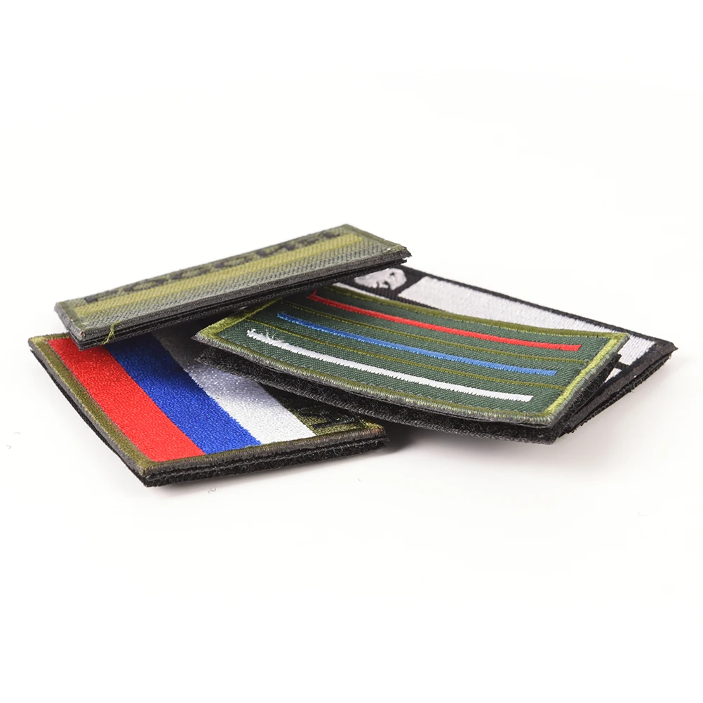 Российский флаг вышивка патч Русский телевидение застежка Военная эмблема