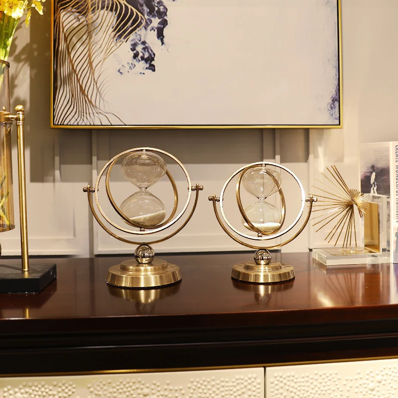 15/30 мин. современные металлические поворотные песочные часы с таймером украшение