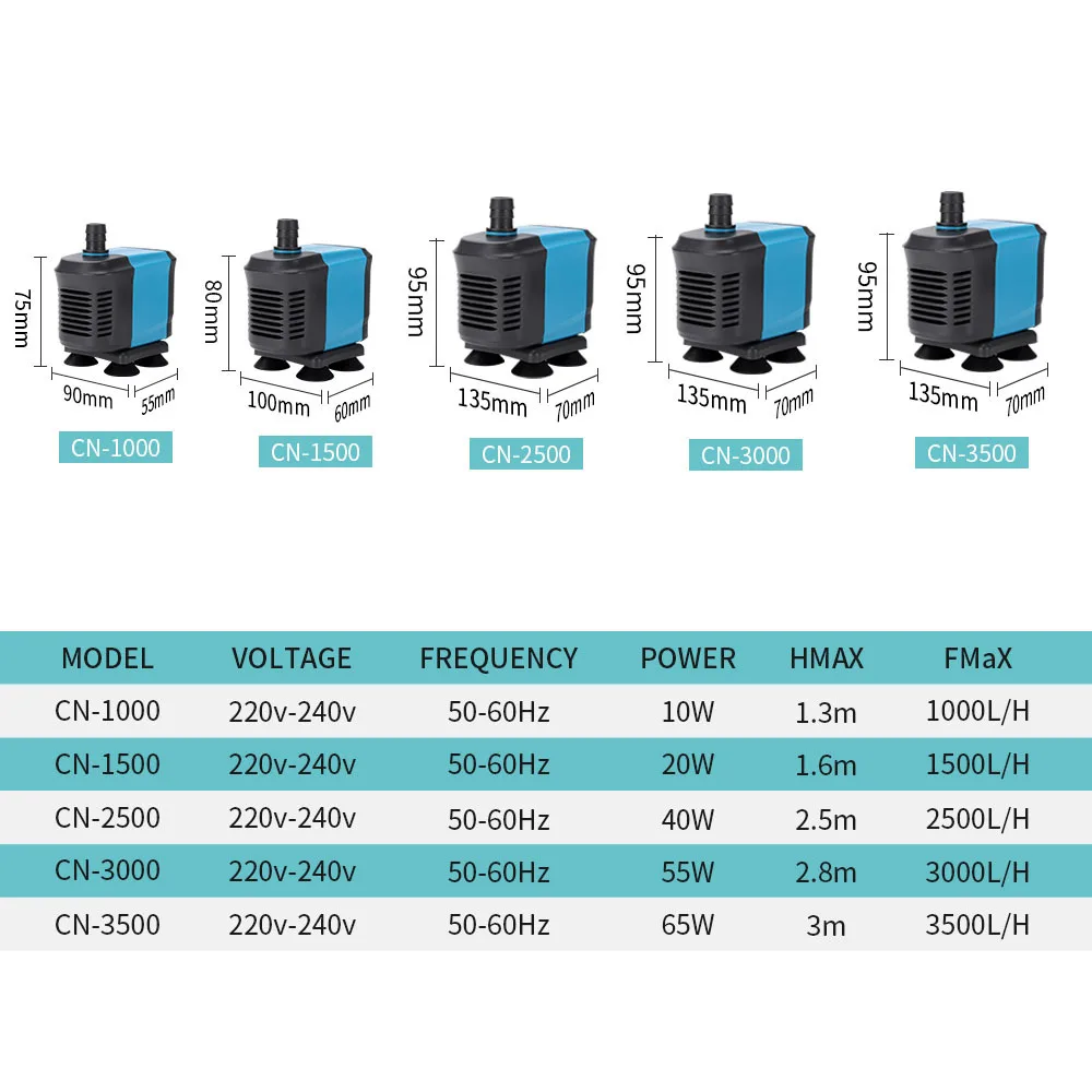 

Submersible pump Silent filter pump circulating pump Small water change pump Aquarium pumping pump Fish tank
