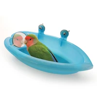 small pet parrot hamster care supplies bath tub with mirror stand bird baths for outdoors garden