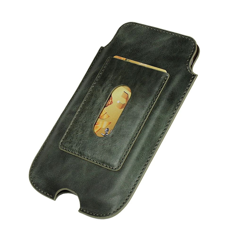 

Fashion Leather Phone Protective Bag Card Holster Storage Waist Bag for 4.7"/5.1"/5.5" Phone Holder Parts