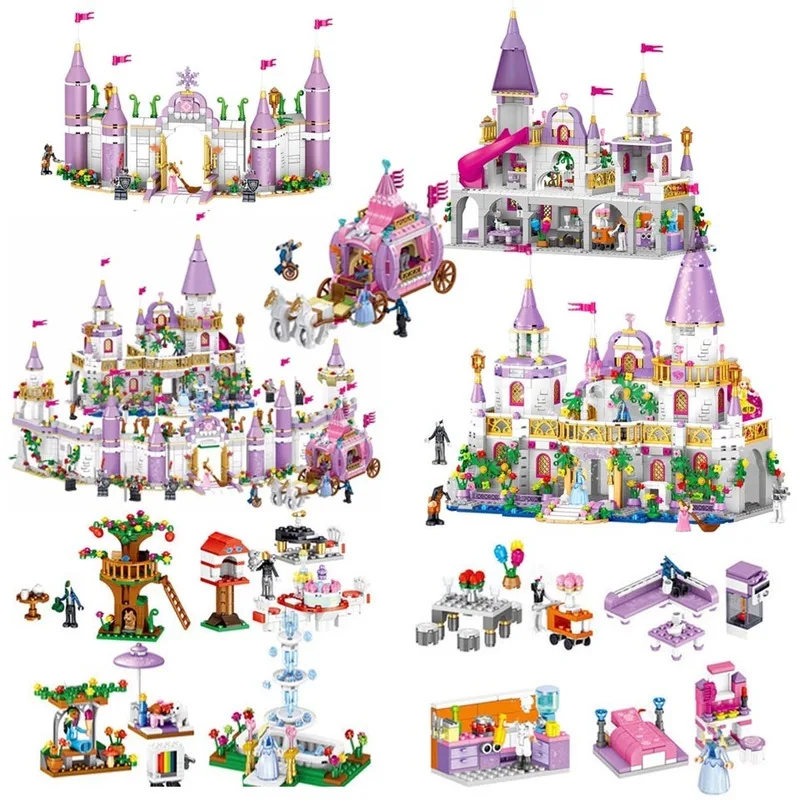 

731PCS Princess Girl Series Castle Building Blocks Windsors Castle Model Educational Kids Toys For Children Gifts