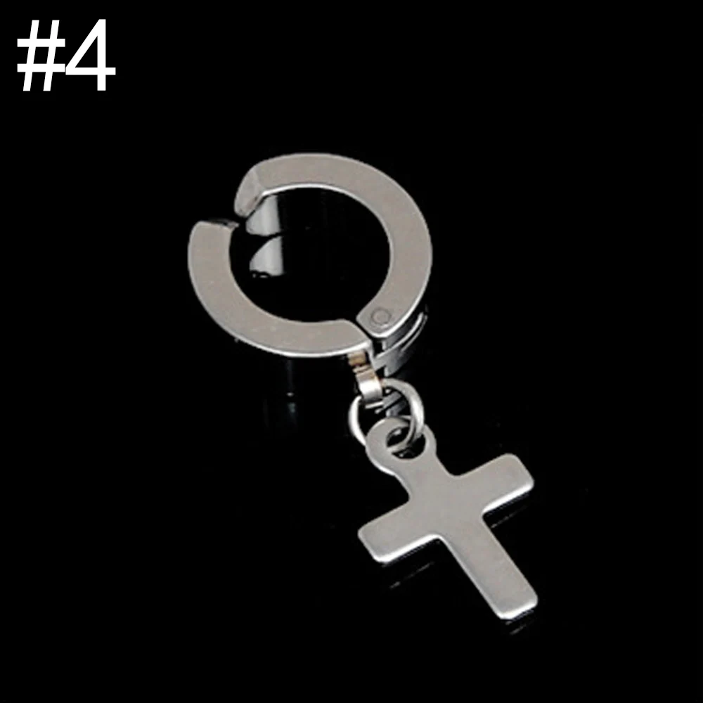 4 L. Зеркало 1 пара для женщин и мужчин из нержавеющей титана ушной зажим без пирсинга отверстие поддельное кольцо - Окраска металла: 4