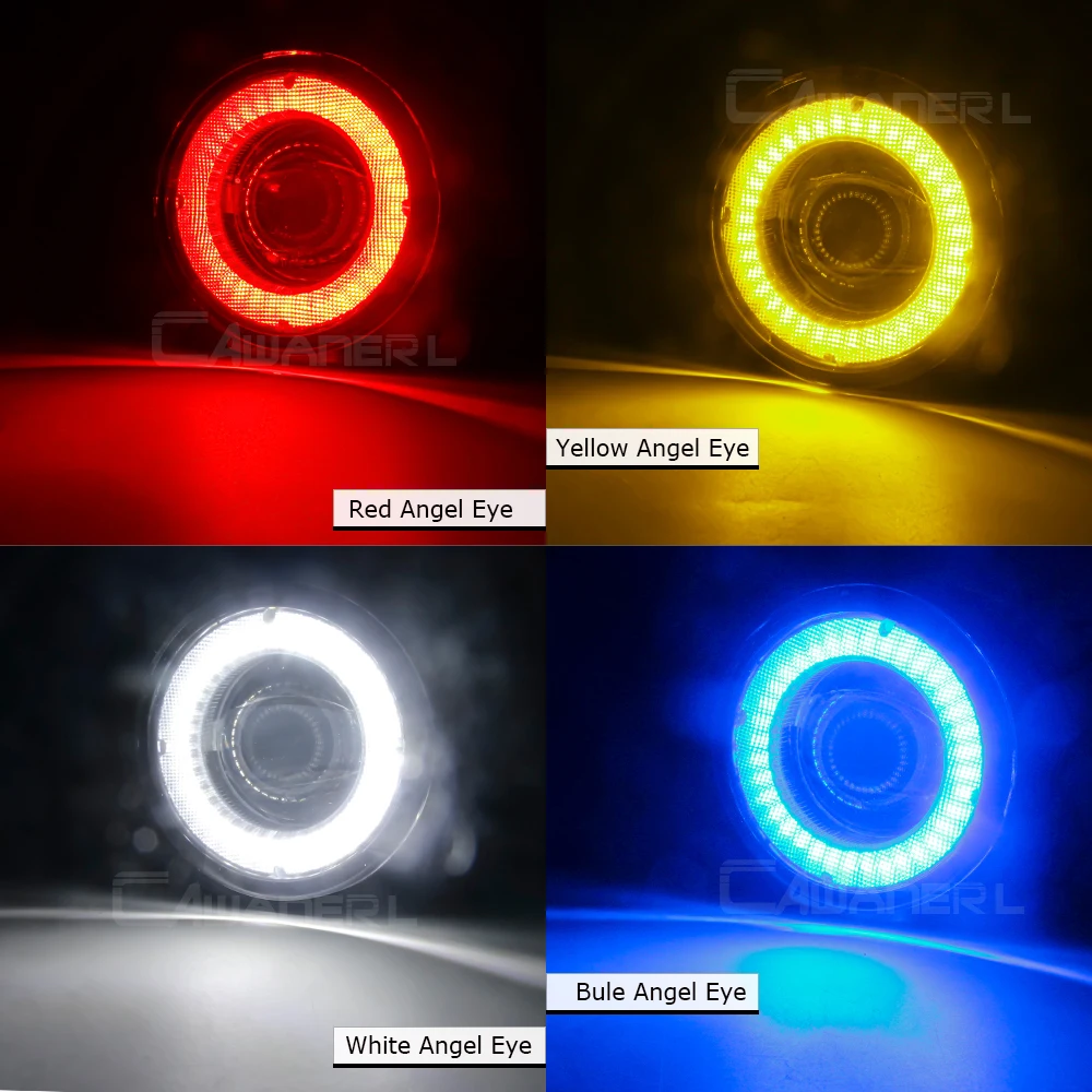 2 X Car Right + Left LED Fog Light Assembly Angel Eye Daytime Running Light DRL 30W H11 12V For Ford Ranger 2005-2015 images - 6