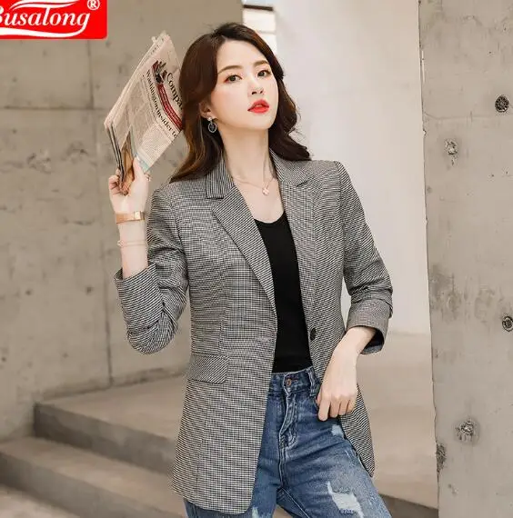 Весна 20200 повседневные пальто официальная куртка для интервью Женский