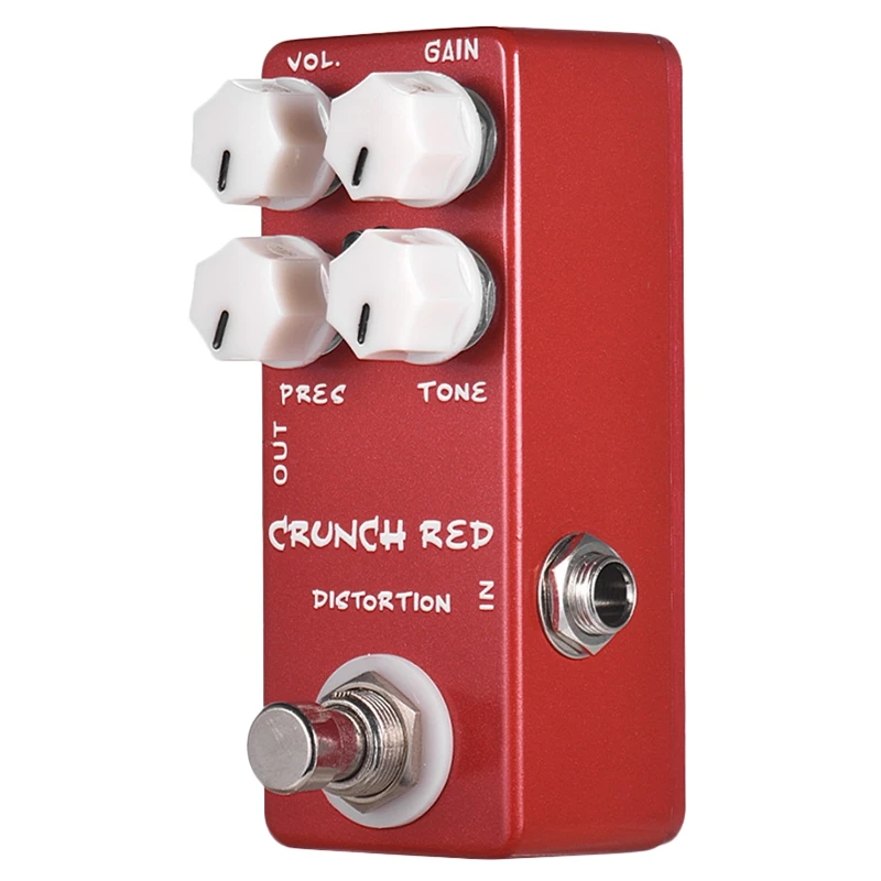 

Mosky Mini Guitar Effect Pedal Mini Crunch Red Distortion Guitar Pedal True Bypass Full Metal Shell