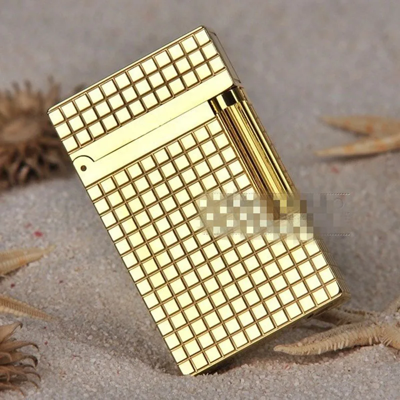 Винтажная клетчатая зажигалка Классическая многоразовая гравировка роскошный