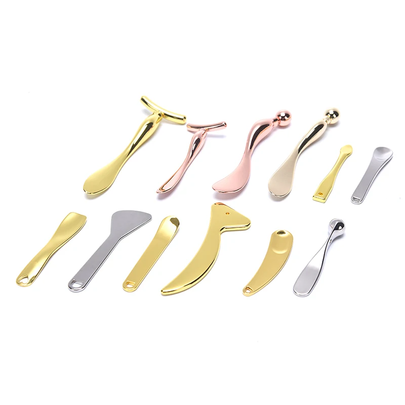 

Eye Cream Applicator Anti Wrinkle Eye Massager Stick Facial Mask Mixing Brush Essence Mixing Metal Spatula Beauty Care