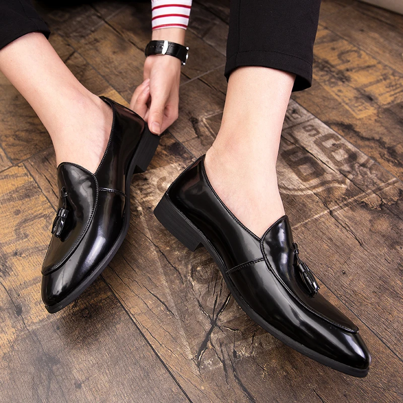 Мужская повседневная обувь Мужские модные Лоферы без шнуровки Дизайнерская