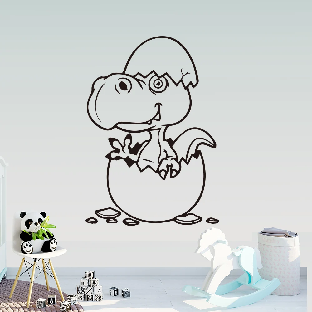 Виниловая наклейка на стену с динозавром Catoon украшение для гостиной съемная