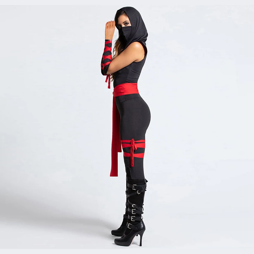 Японские костюмы самурая Косплей ниндзя аниме на Хэллоуин для женщин взрослые