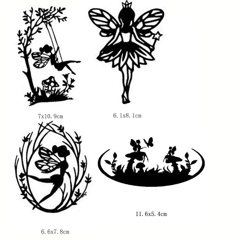 Новый дизайн ремесло металла резки плашки квадратные Феи джунгли трава фон